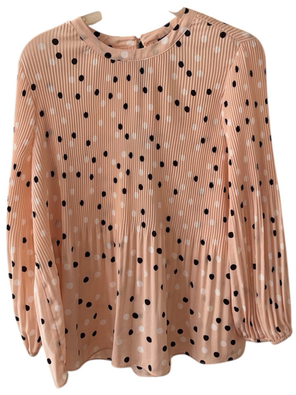 Adrianna Papell Peach Polkadot Blouse